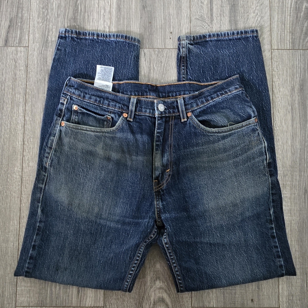 Levi’s Men’s 505/501 Style Straight Leg Blue Jeans W32 L32 Dark Wash Denim